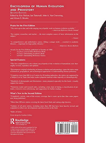 Encyclopedia Of Human Evolution And Prehistory: Second Edition (Garland Reference Library Of The Humanities)