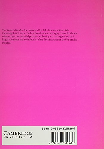 Cambridge Latin Course Unit 4B Teacher's handbook,Used