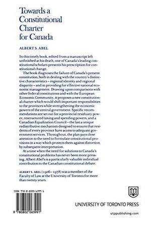Towards a Constitutional Charter for Canada (Heritage),Used