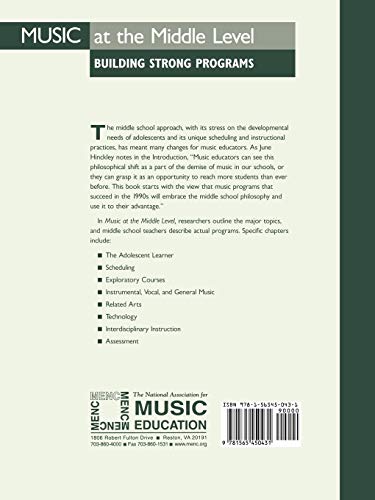 Music at the Middle Level: Building Strong Programs,Used
