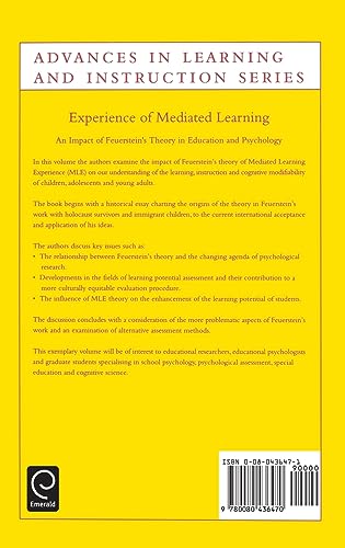 Experience of Mediated Learning: An Impact of Feuerstein's Theory in Education and Psychology (Advances in Learning and Instruct,Used