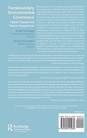 Transboundary Environmental Governance: Inland, Coastal and Marine Perspectives,Used