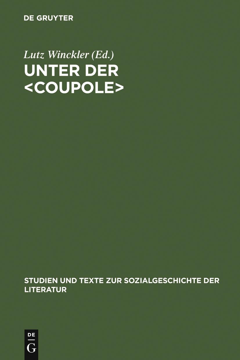 Unter der : Die ParisFeuilletons Hermann Wendels 19331936 (Studien und Texte zur Sozialgeschichte der Literatur, 47) ,Used