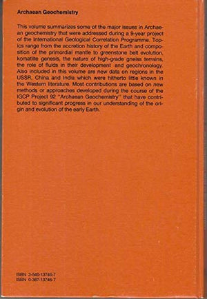Archaean Geochemistry: The Origin and Evolution of the Archaean Continental Crust,Used