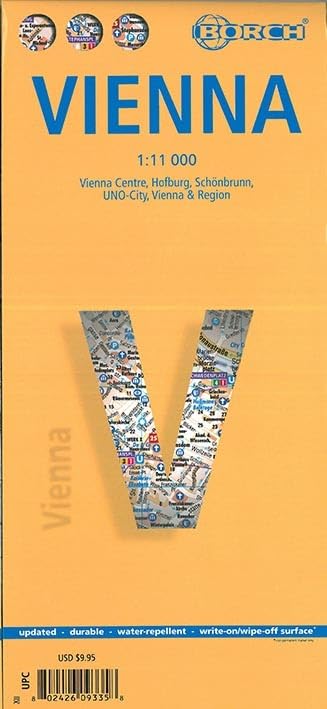 Laminated Vienna City Streets Map by Borch (English Edition),Used