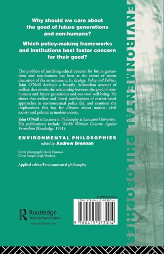 Ecology, Policy and Politics (Environmental Philosophies),Used