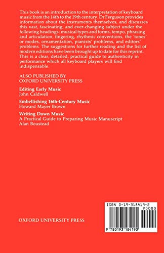 Keyboard Interpretation From the 14th to the 19th Century: An Introduction,New