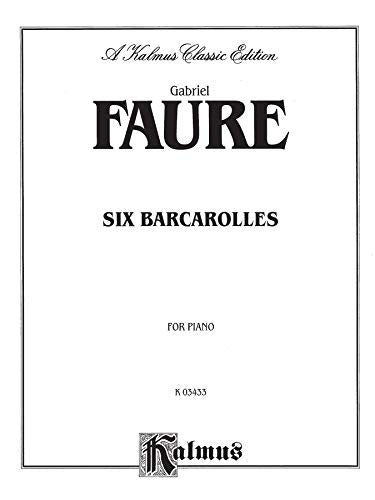Six Barcaroles (Kalmus Edition),Used