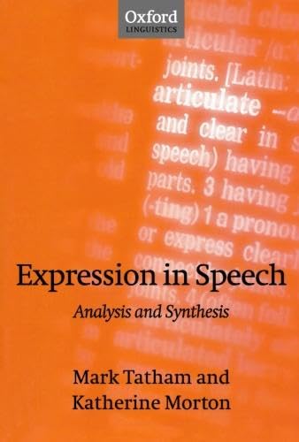 Expression In Speech: Analysis And Synthesis