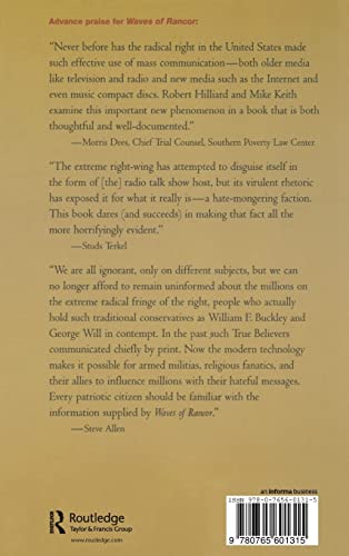 Waves Of Rancor: Tuning Into The Radical Right (Media, Communication, And Culture In America)-used