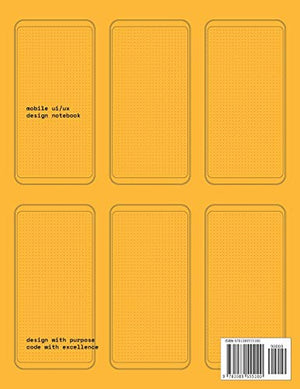 Mobile UI/UX Design Notebook: (Yellow) User Interface & User Experience Design Sketchbook for App Designers and Developers  8.5,Used