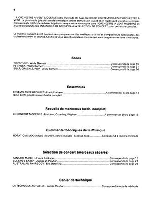 Band Today [L'Orchestre  Vent Moderne], Part 1: Auxiliary Percussion (Tambourine, Wood Block, Triangle, Claves, Maracas, Suspend,Used