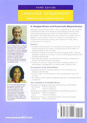 Language Assessment: Principles And Classroom Practices