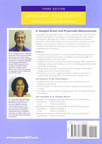 Language Assessment: Principles And Classroom Practices
