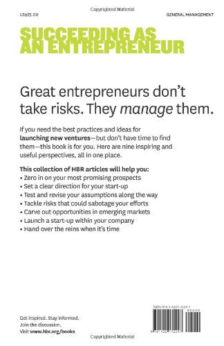Harvard Business Review On Succeeding As An Entrepreneur (Harvard Business Review Paperback Series)