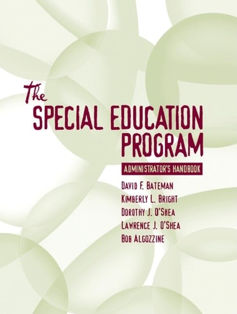 Special Education Program Administrator's Handbook,Used
