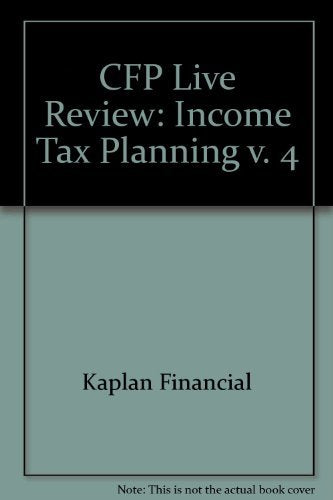 CFP Live Review Vol 4: Income Tax Planning,Used