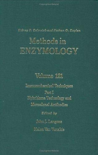 Methods in Enzymology, Volyme 121: Immunochemical Techniques, Part I: Hybridoma Technology and Monoclonal Antibodies (Volume 121,Used