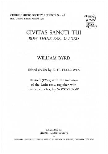 Civitas sancti tui (Bow thine ear, O Lord) (Church Music Society publications),Used