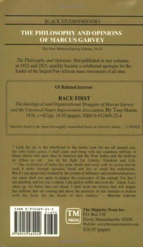 The Philosophy And Opinions Of Marcus Garvey, Or, Africa For The Africans (The New Marcus Garvey Library, No. 9),Used