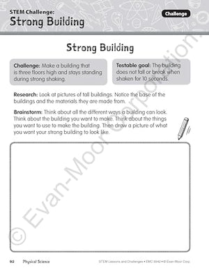 EvanMoor Stem Lessons and Challenges, Grade 2 Homeschooling & Classroom Resource Workbook, Life, Earth and Physical Science Pro,Used