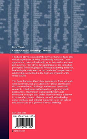 Contemporary Leadership Theories (Contributions To Management Science)