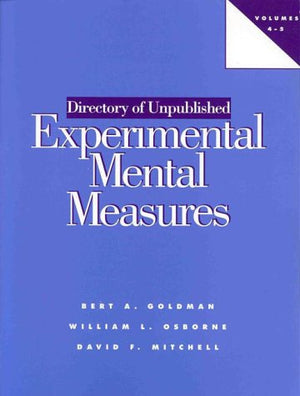 Directory of Unpublished Experimental Mental Measures (45),Used