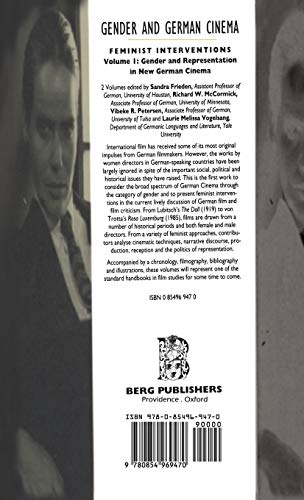 Gender and German Cinema  Volume I: Feminist Interventions (Gender & German Cinema),Used
