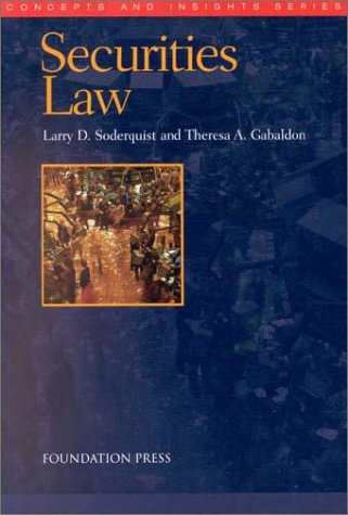 Securities Law (Concepts and Insights Series),Used