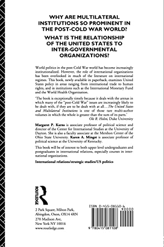 The United States and Multilateral Institutions: Patterns of Changing Instrumentality and Influence (Mershon Center Series on In,Used