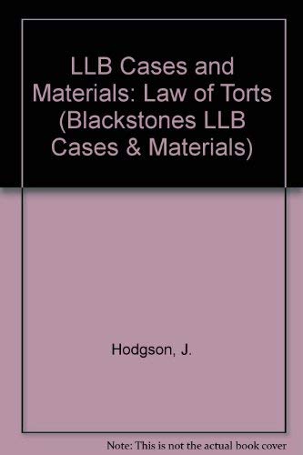 Law of Torts (Blackstone's LLB Cases & Materials),Used