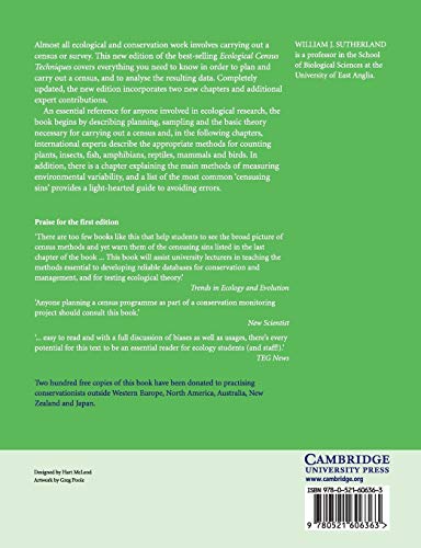 Ecological Census Techniques: A Handbook,New
