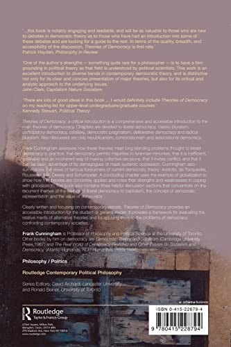 Theories of Democracy (Routledge Contemporary Political Philosophy),Used