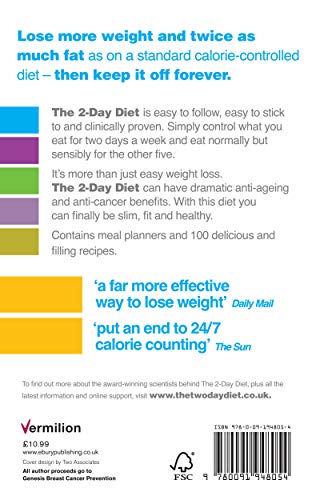 The 2Day Diet: Diet Two Days a Week. Eat Normally for Five.,Used