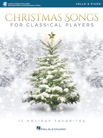Christmas Songs for Classical Players  Cello and Piano Book/Online Audio,Used