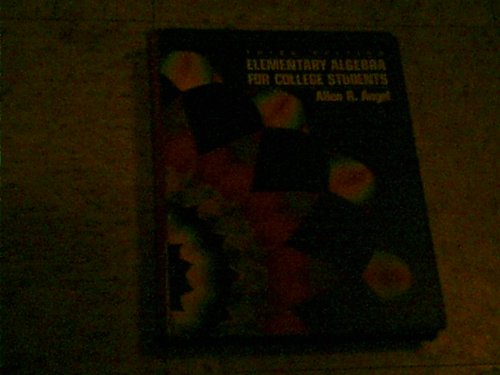 Elementary Algebra for College Students,Used