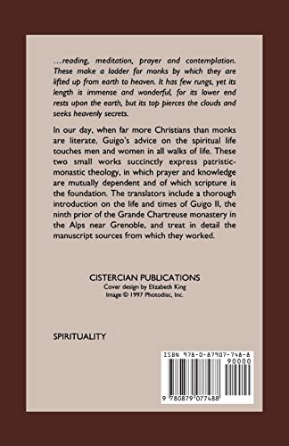 Ladder Of Monks And Twelve Meditations (Volume 48) (Cistercian Studies Series),New