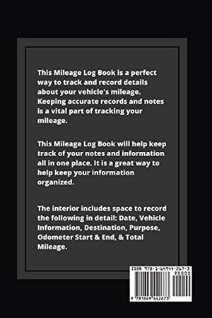 Mileage Log: Keep Track & Record, Business Or Personal Tracker, Vehicle Miles Notebook, Car, Truck, Book, Journal,Used