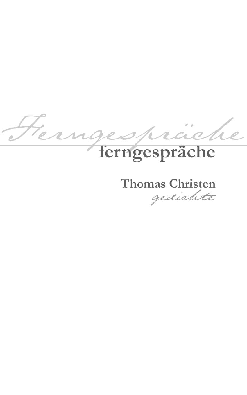 Ferngesprche: Gedichte (German Edition),Used