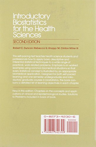 Introductory Biostatistics for the Health Sciences,Used