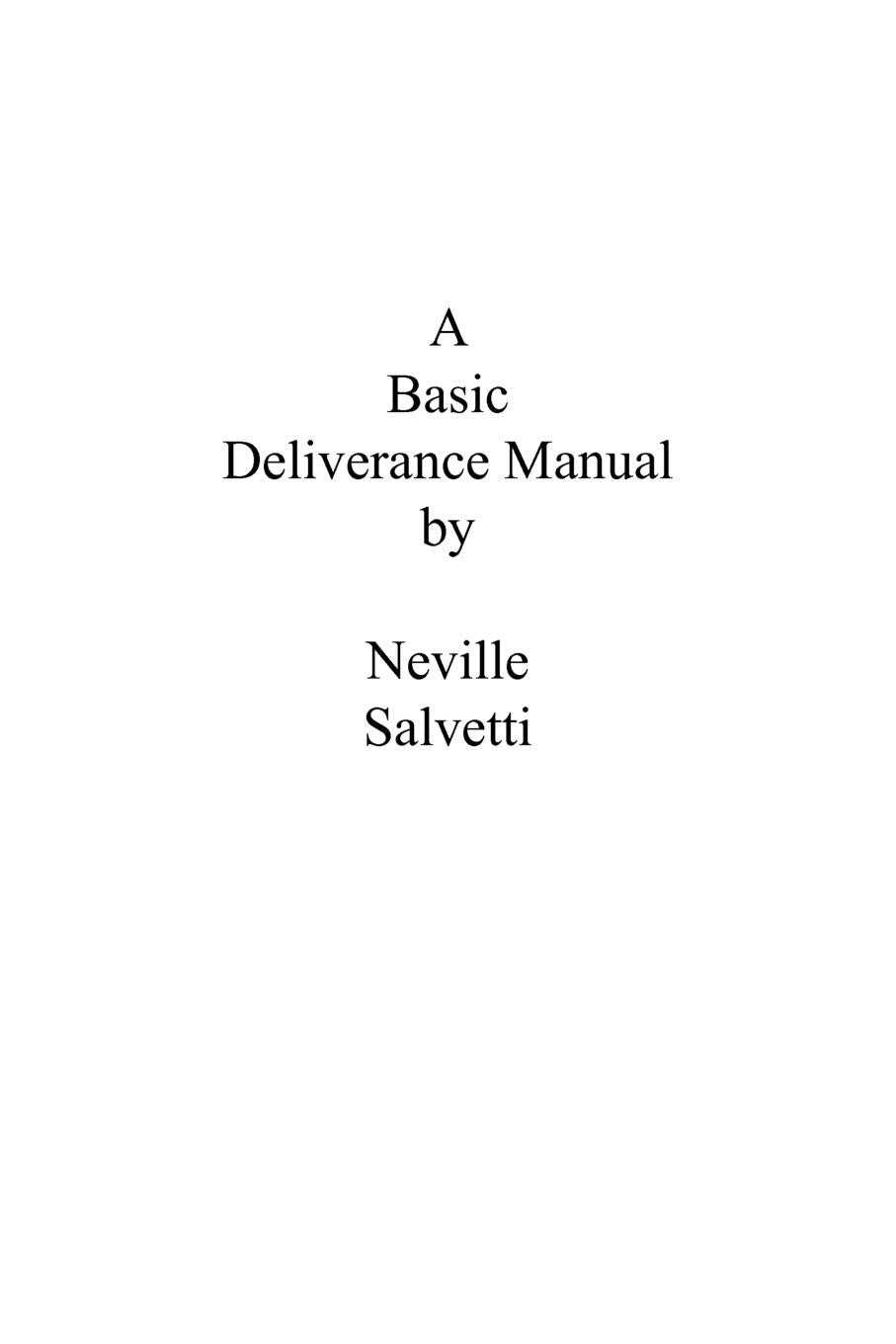 A Deliverance Training Manual,Used