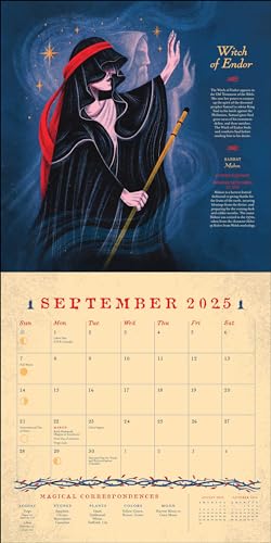 Witches Through History 2025 Wall Calendar,Used