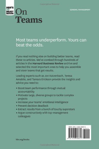 HBR's 10 Must Reads on Teams (with featured article 'The Discipline of Teams,' by Jon R. Katzenbach and Douglas K. Smith),New