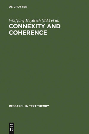 Connexity and Coherence (Research in Text Theory, 12),Used
