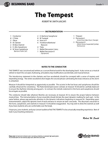 The Tempest: Conductor Score (Belwin Beginning Band),Used