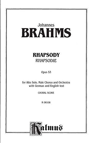 Alto Rhapsody, Op. 53: TTBB with A Solo (Orch.) (German, English Language Edition) (Kalmus Edition) (German Edition),Used