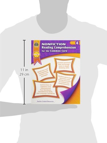 Teacher Created Resources Nonfiction Reading Comprehension for the Common Core Book, Grade 4,Used