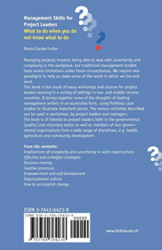 Management Skills for Project Leaders: What To Do When You Do Not Know What To Do,Used