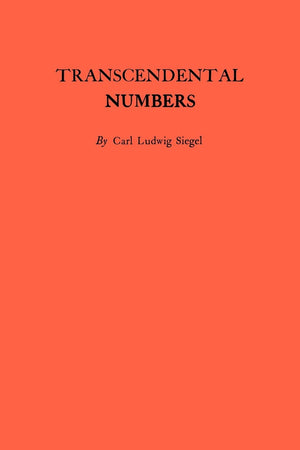 Transcendental Numbers;Annals Of Mathematics Studies,New
