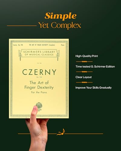 Czerny: Art of Finger Dexterity for the Piano, Op. 740 (Complete) (Schirmer's Library Of Musical Classics, Vol. 154),Used